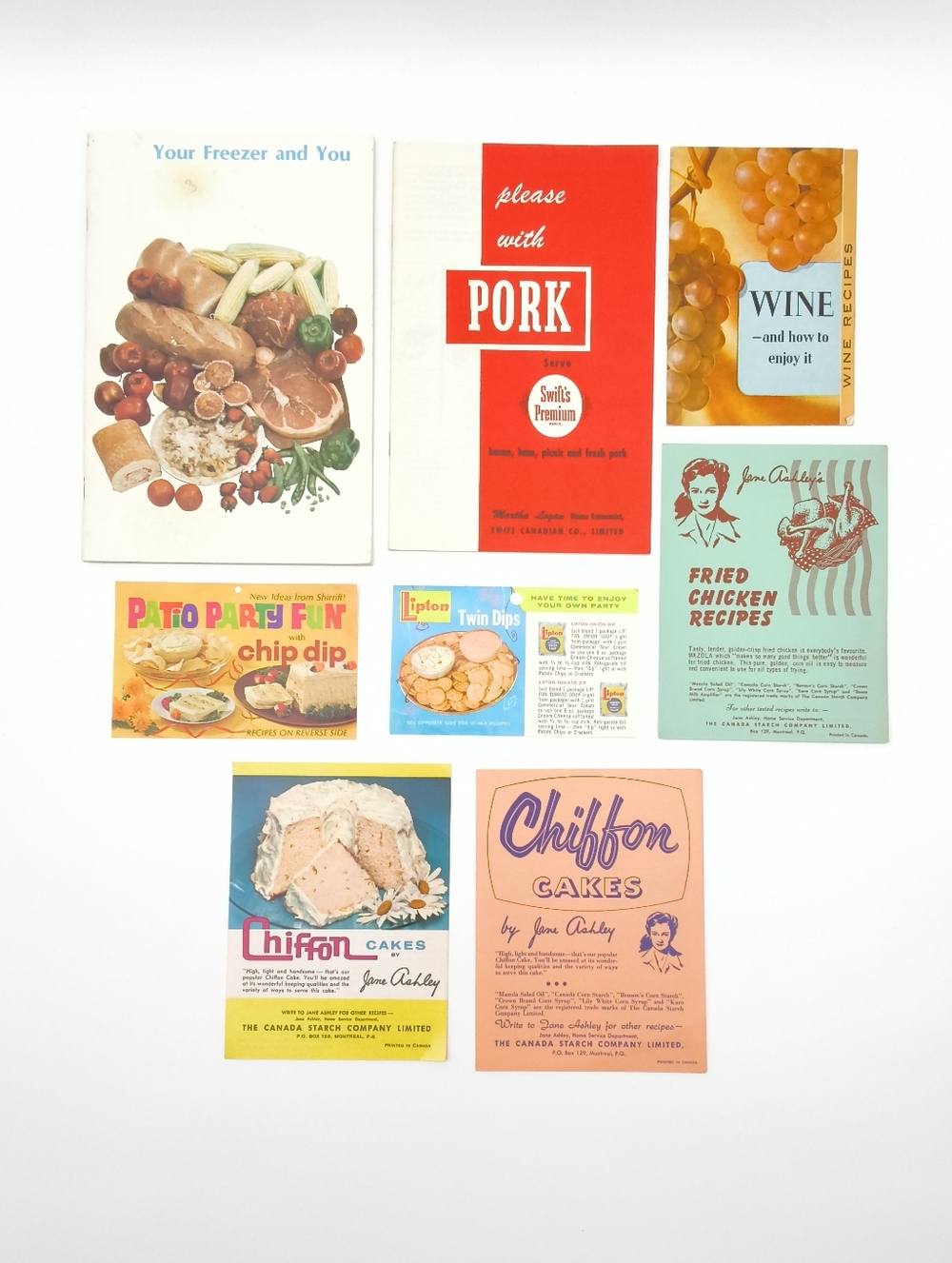 8pcs - 1950s/1960s Cooking Booklet & Recipe Ephemera Lot - Retro